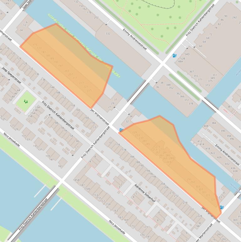 Kaart van postcodegebied 1087MN.