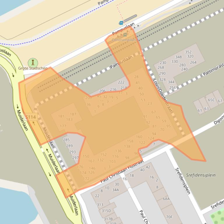 Kaart van postcodegebied 1087VC.