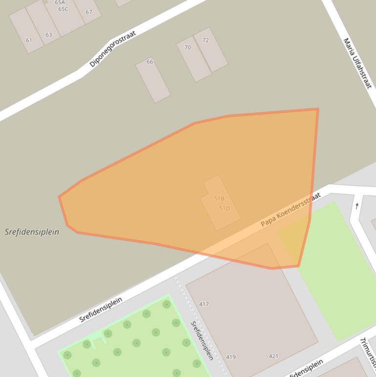 Kaart van postcodegebied 1087VG.