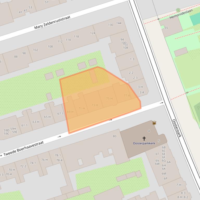 Kaart van postcodegebied 1091AM.
