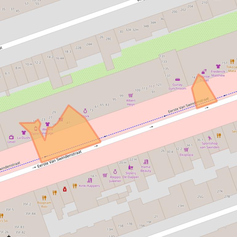 Kaart van postcodegebied 1093EV.