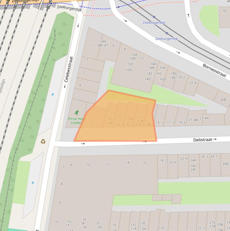 Kaart van postcodegebied 1094CS.