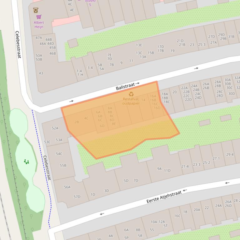 Kaart van postcodegebied 1094JL.