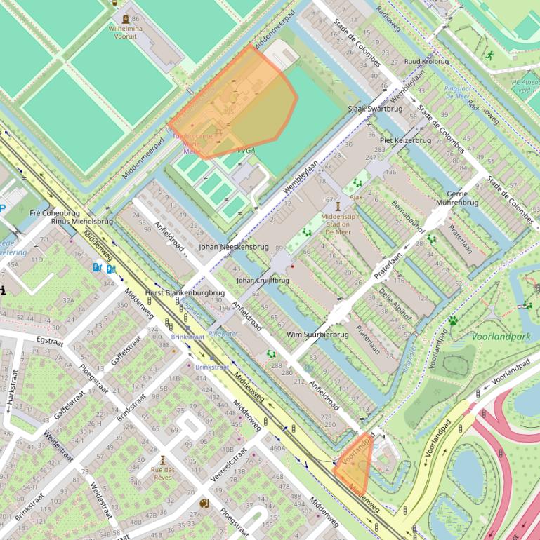 Kaart van postcodegebied 1098AV.