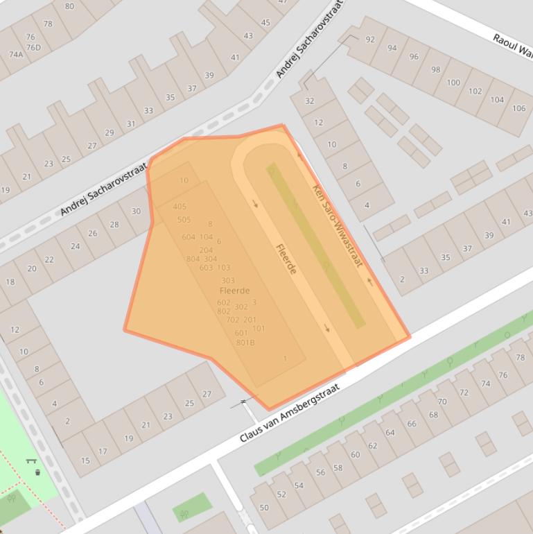 Kaart van postcodegebied 1102AV.