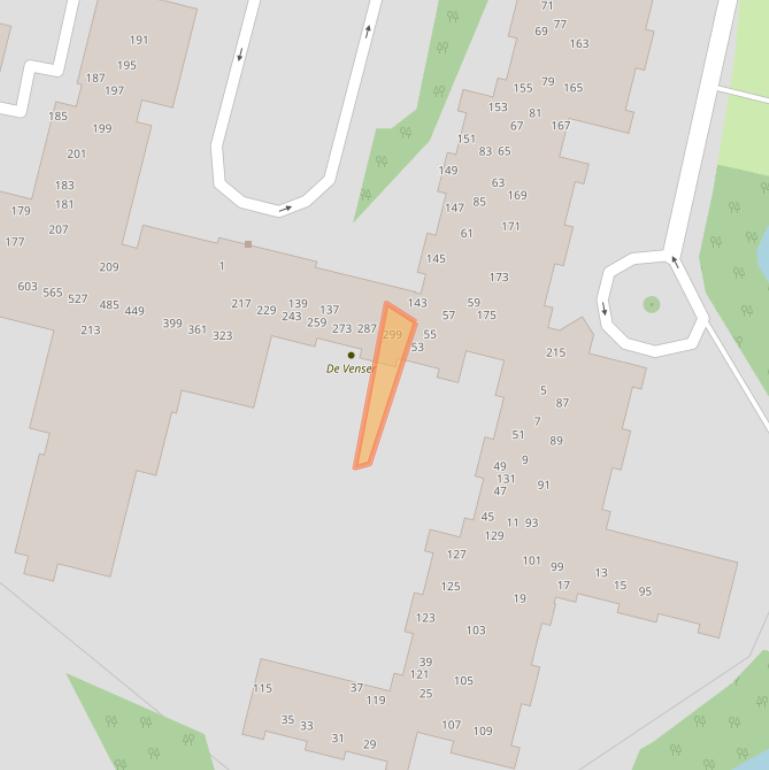 Kaart van postcodegebied 1102RL.