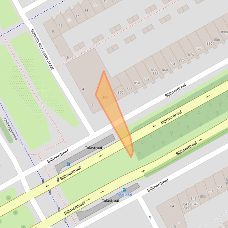 Kaart van postcodegebied 1103DT.