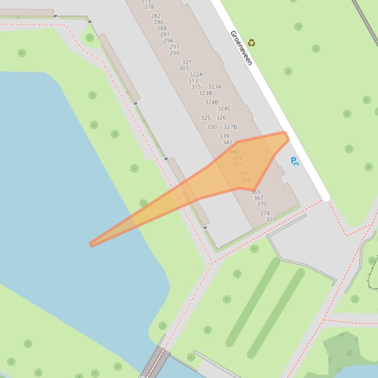 Kaart van postcodegebied 1103EX.