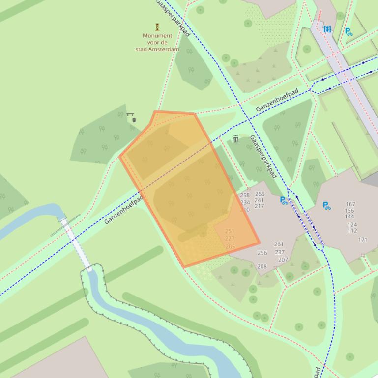 Kaart van postcodegebied 1103LD.