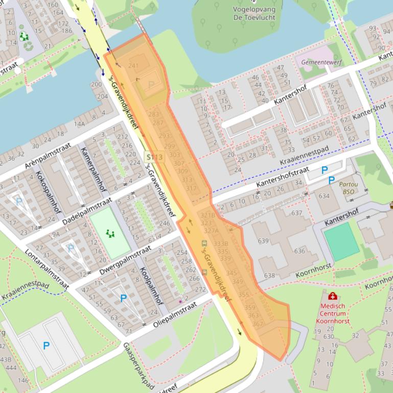 Kaart van postcodegebied 1104DN.