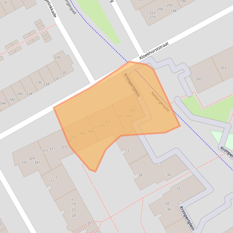 Kaart van postcodegebied 1104MP.