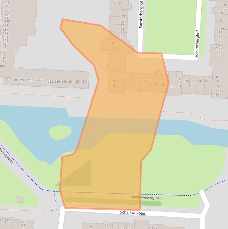 Kaart van postcodegebied 1107GR.