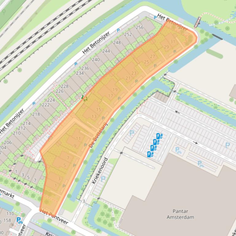 Kaart van postcodegebied 1111RG.