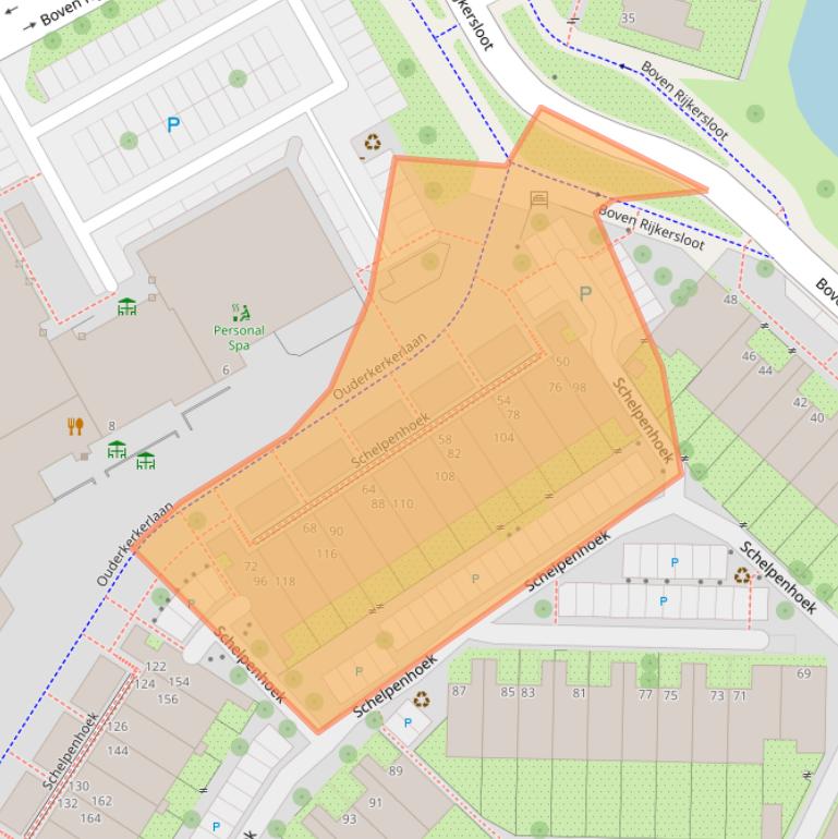 Kaart van postcodegebied 1112DL.