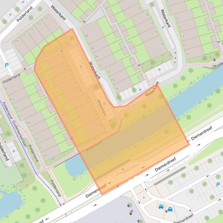 Kaart van postcodegebied 1112RB.