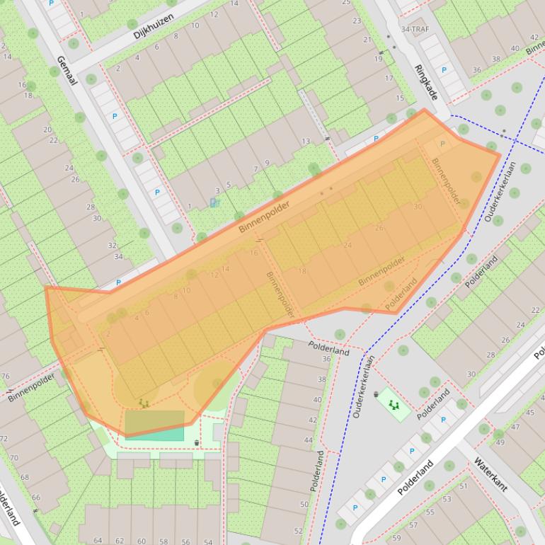 Kaart van postcodegebied 1112RX.