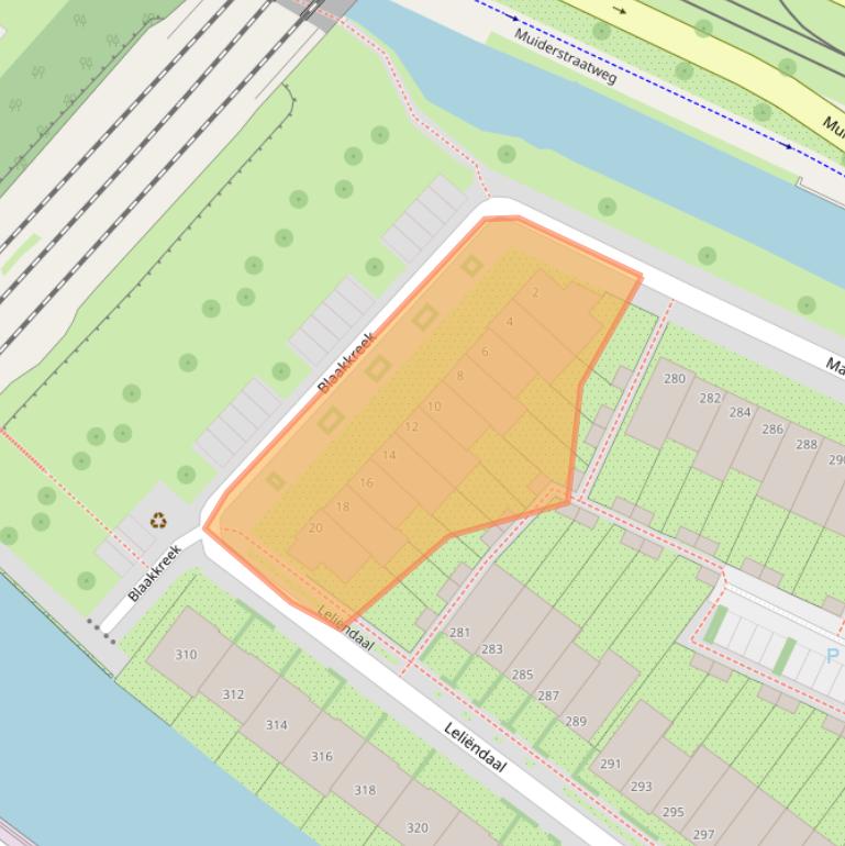 Kaart van postcodegebied 1112WB.
