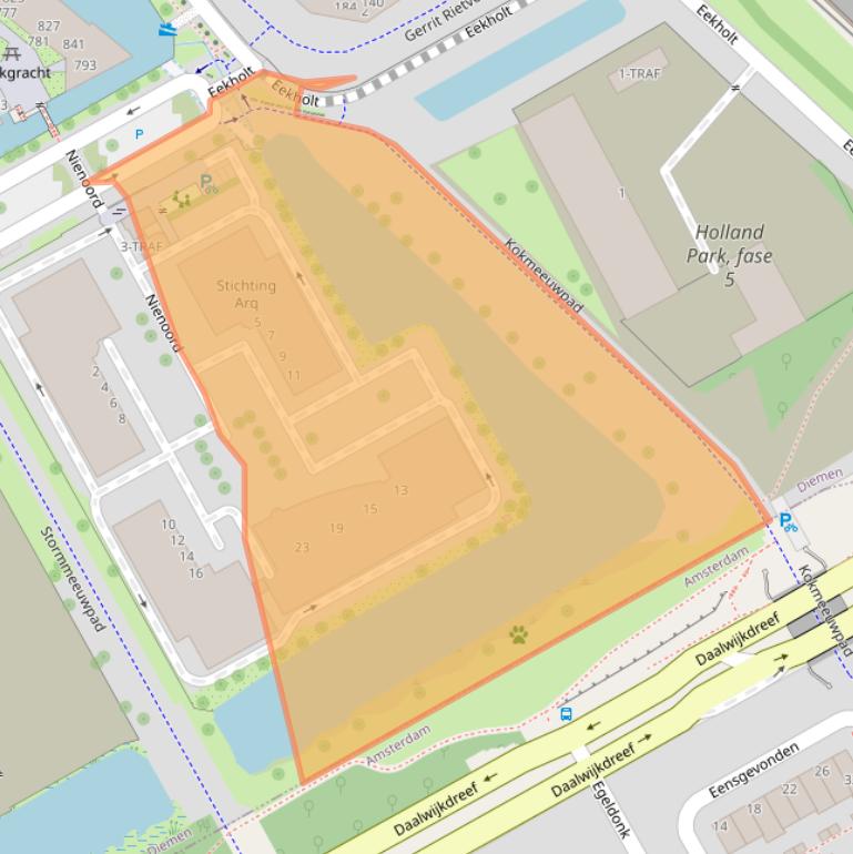 Kaart van postcodegebied 1112XE.