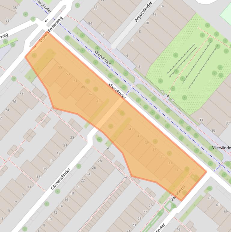 Kaart van postcodegebied 1113KE.