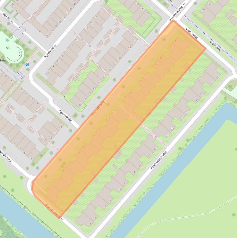 Kaart van postcodegebied 1113KT.