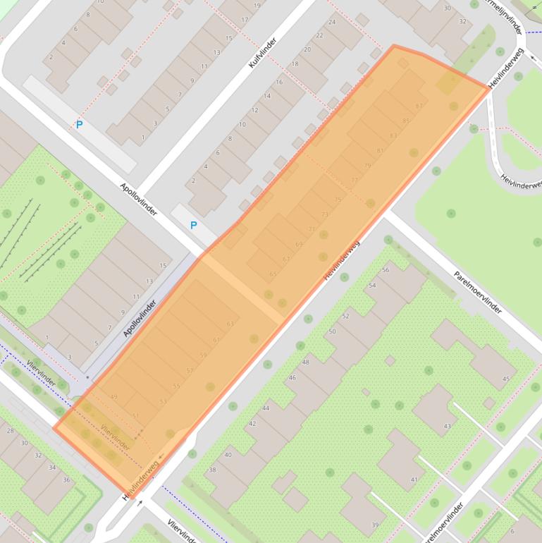 Kaart van postcodegebied 1113LS.