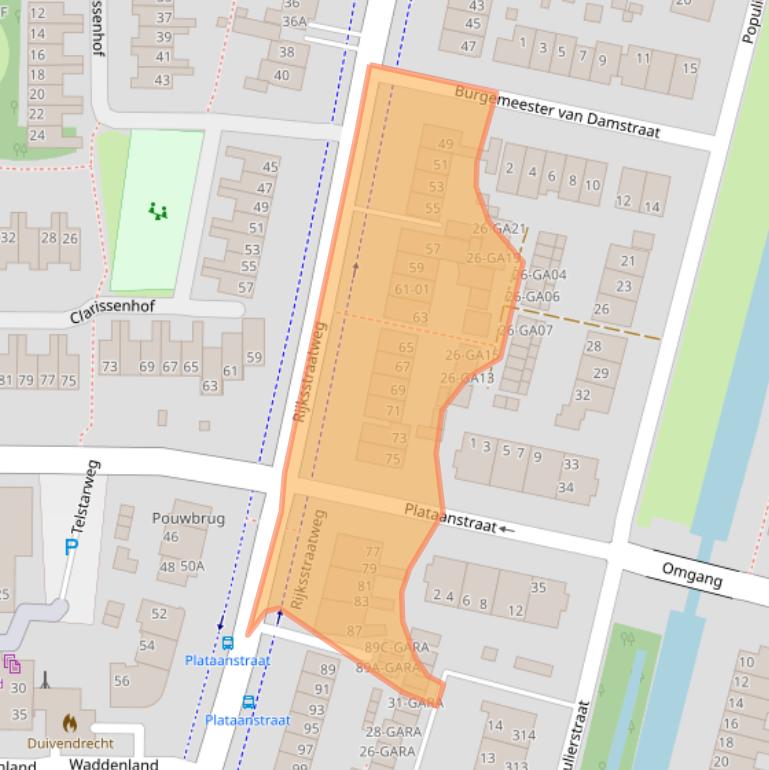 Kaart van postcodegebied 1115AJ.