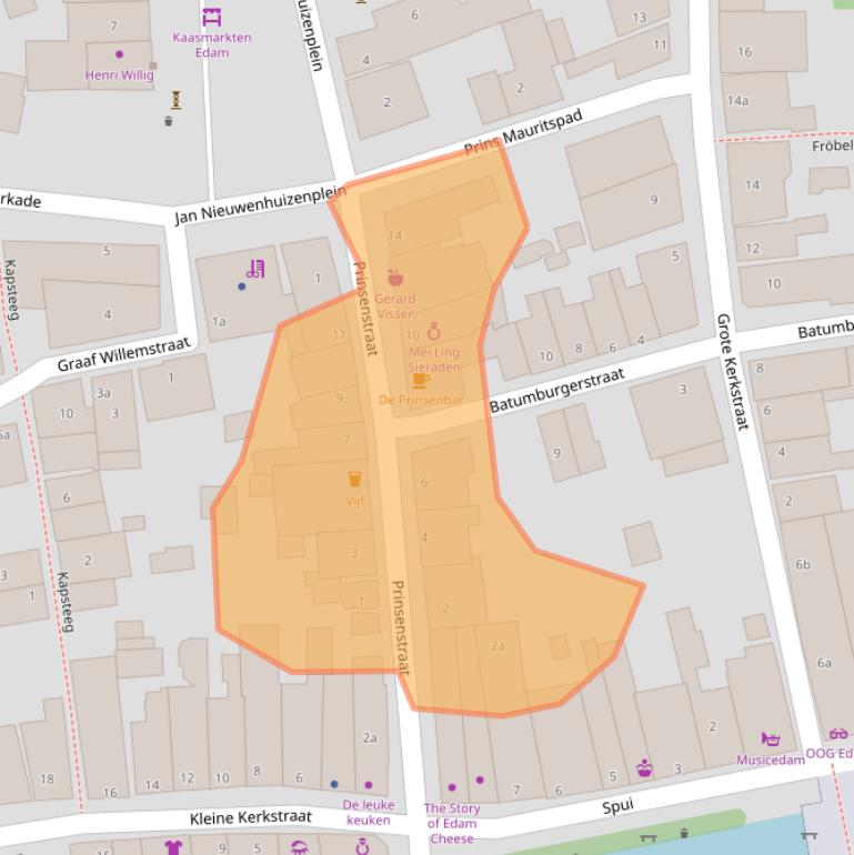 Kaart van postcodegebied 1135AX.