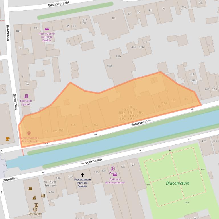 Kaart van postcodegebied 1135BW.