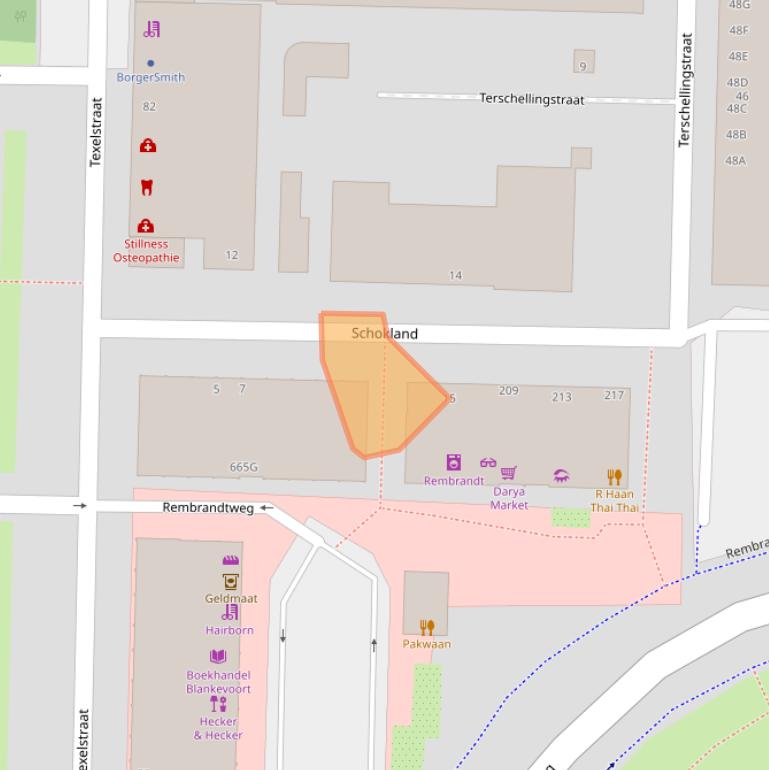 Kaart van postcodegebied 1181HR.