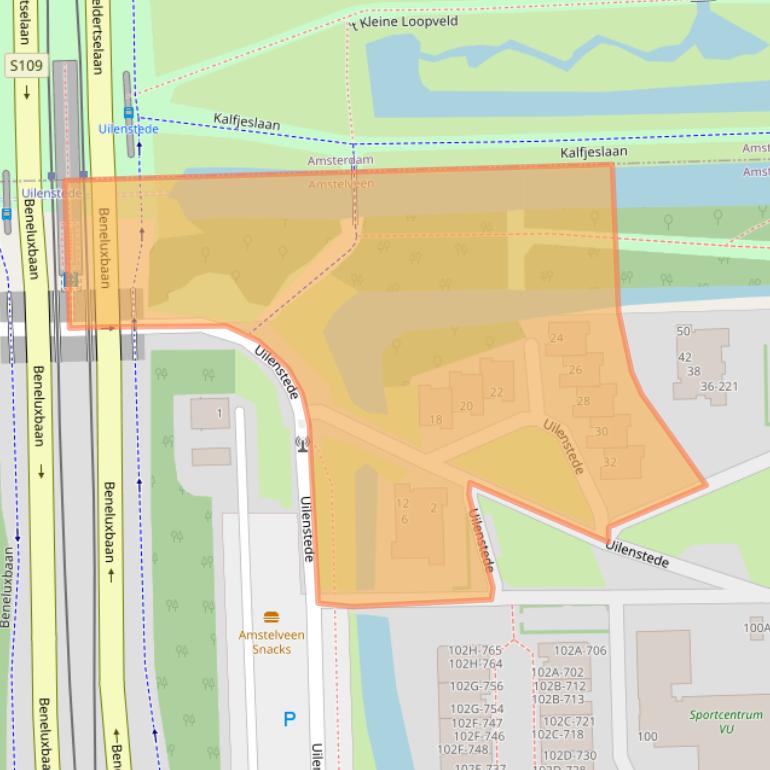 Kaart van postcodegebied 1183AH.