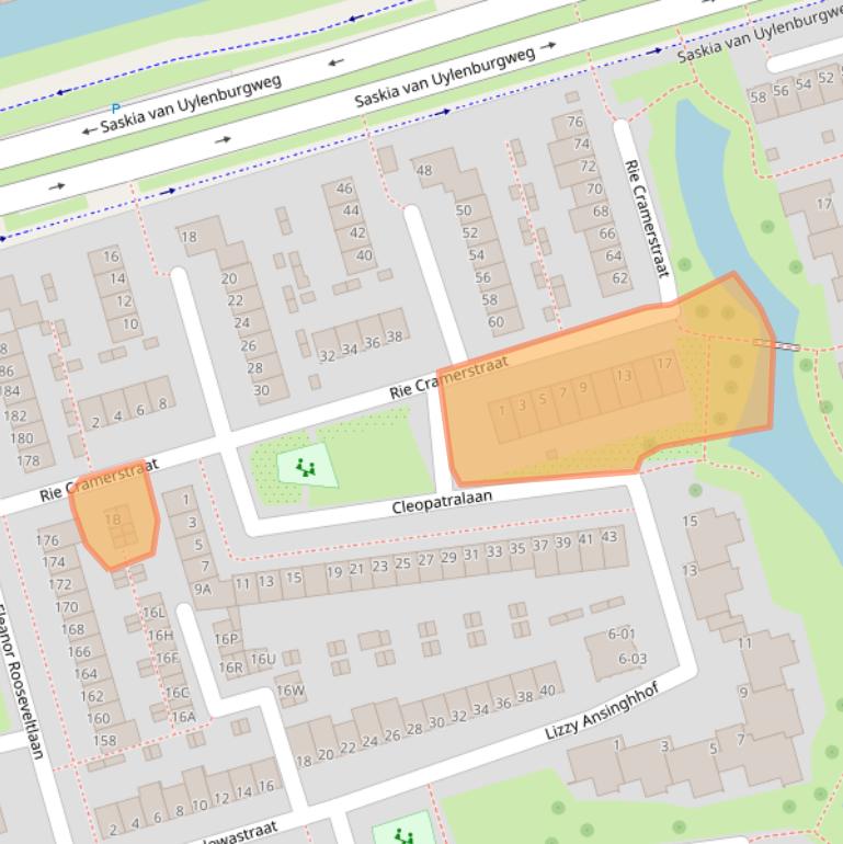 Kaart van postcodegebied 1183CP.