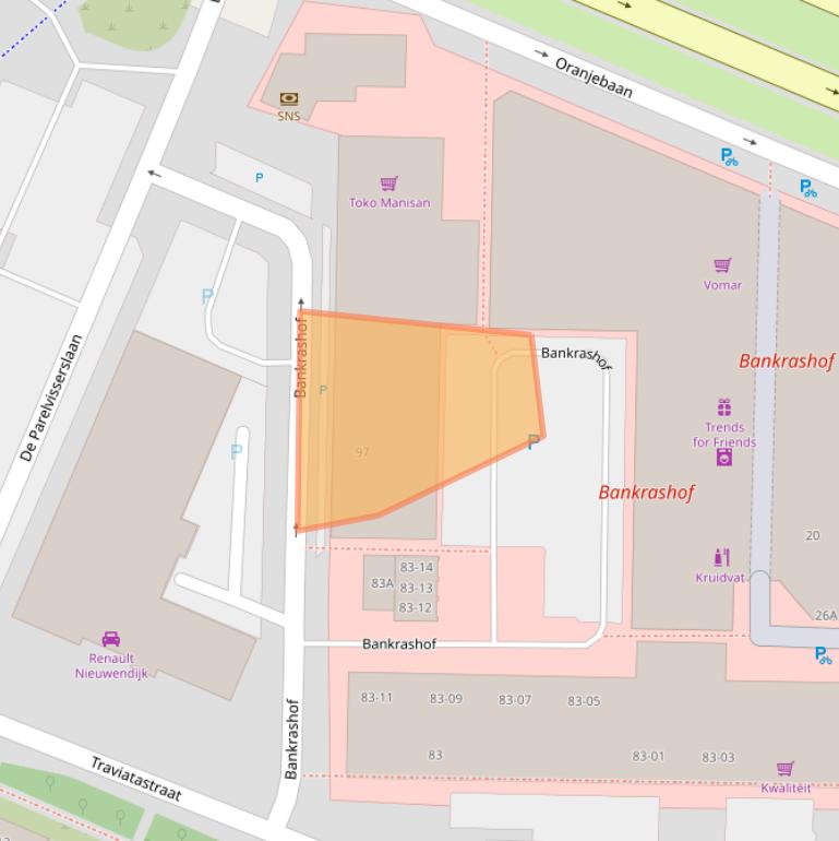 Kaart van postcodegebied 1183NV.