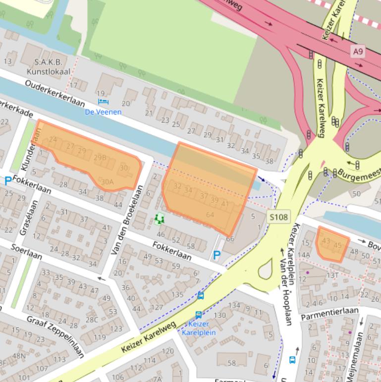 Kaart van postcodegebied 1185CR.