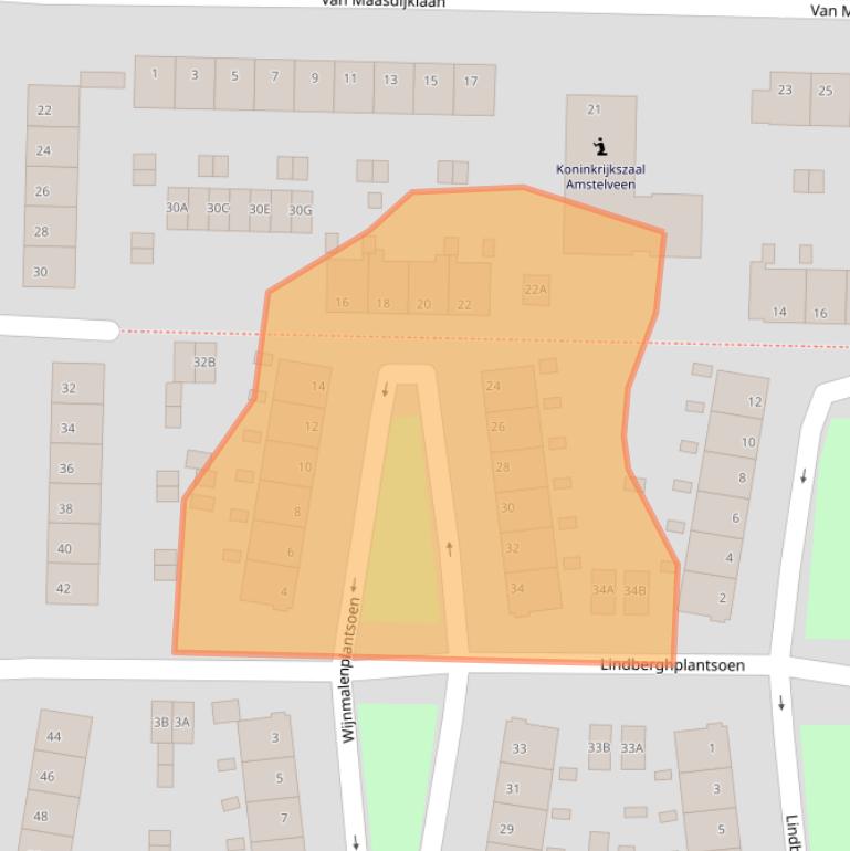 Kaart van postcodegebied 1185ET.