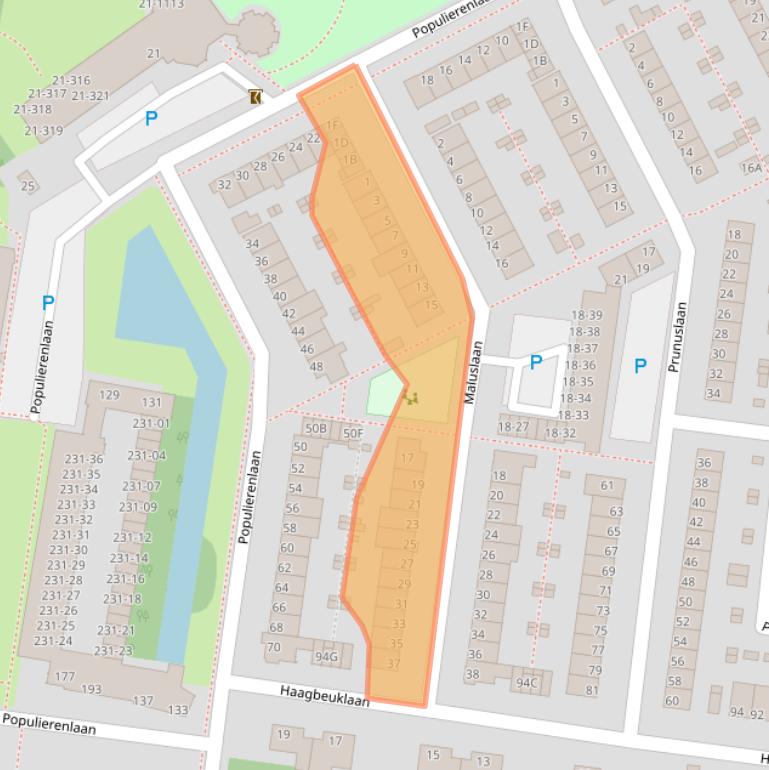 Kaart van postcodegebied 1185KZ.