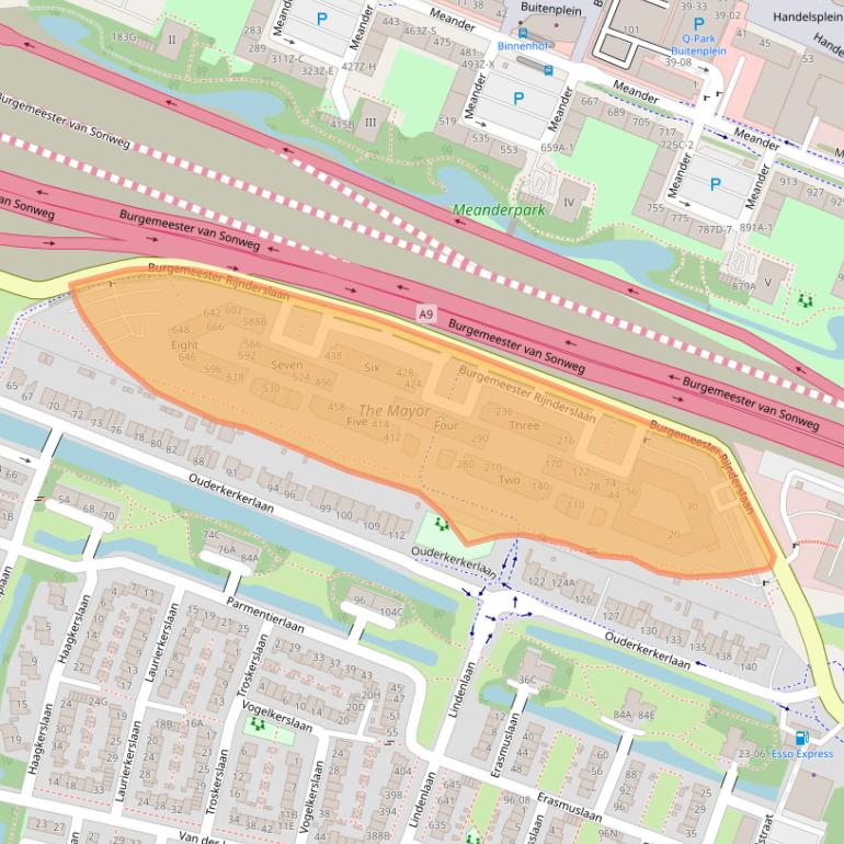 Kaart van postcodegebied 1185MC.