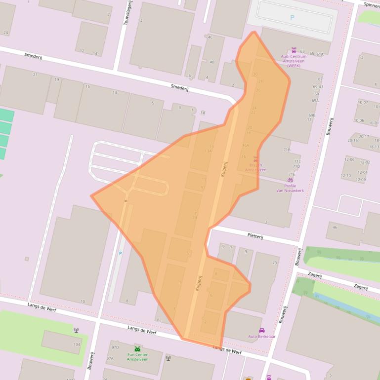 Kaart van postcodegebied 1185XS.