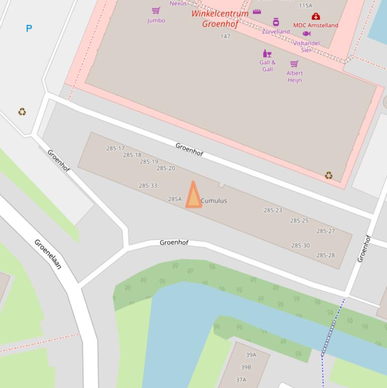 Kaart van postcodegebied 1186GA.