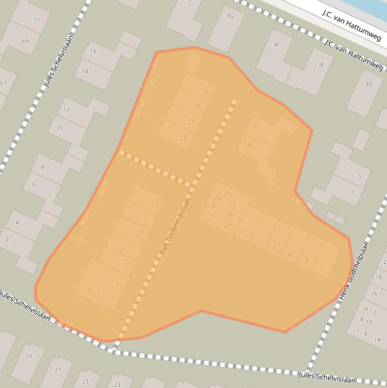 Kaart van postcodegebied 1187EV.