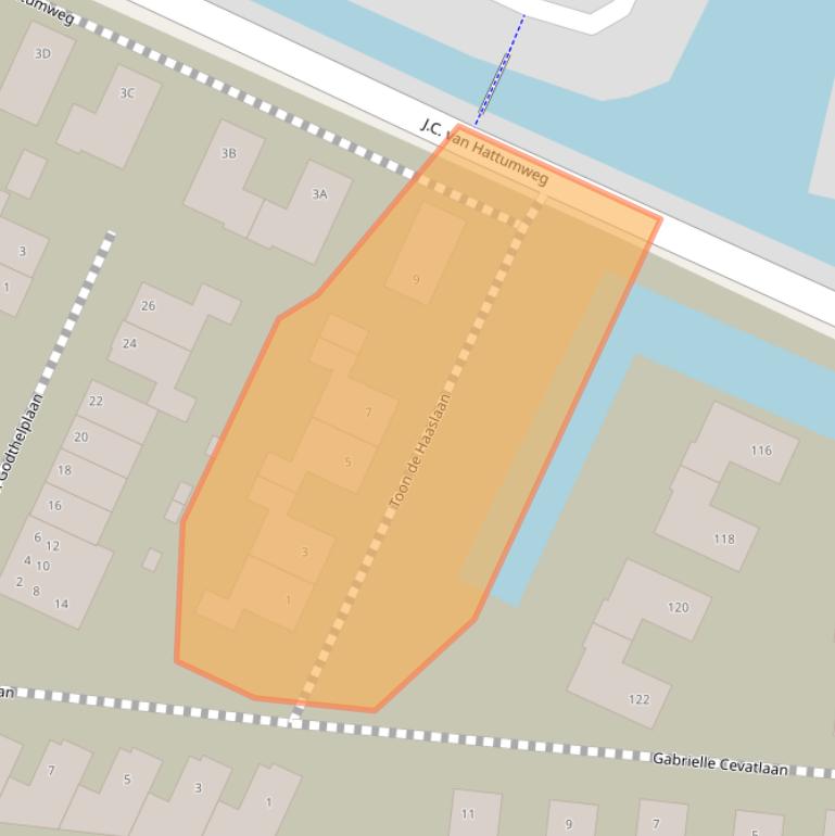 Kaart van postcodegebied 1187EX.