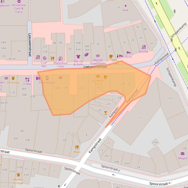 Kaart van postcodegebied 1211ES.