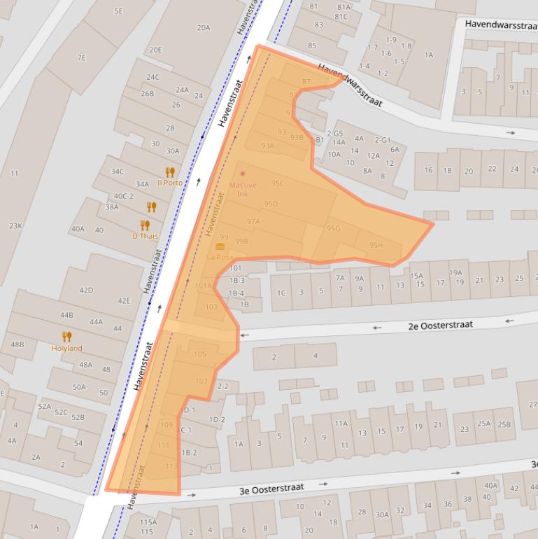 Kaart van postcodegebied 1211KJ.