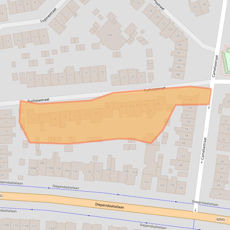 Kaart van postcodegebied 1214GJ.