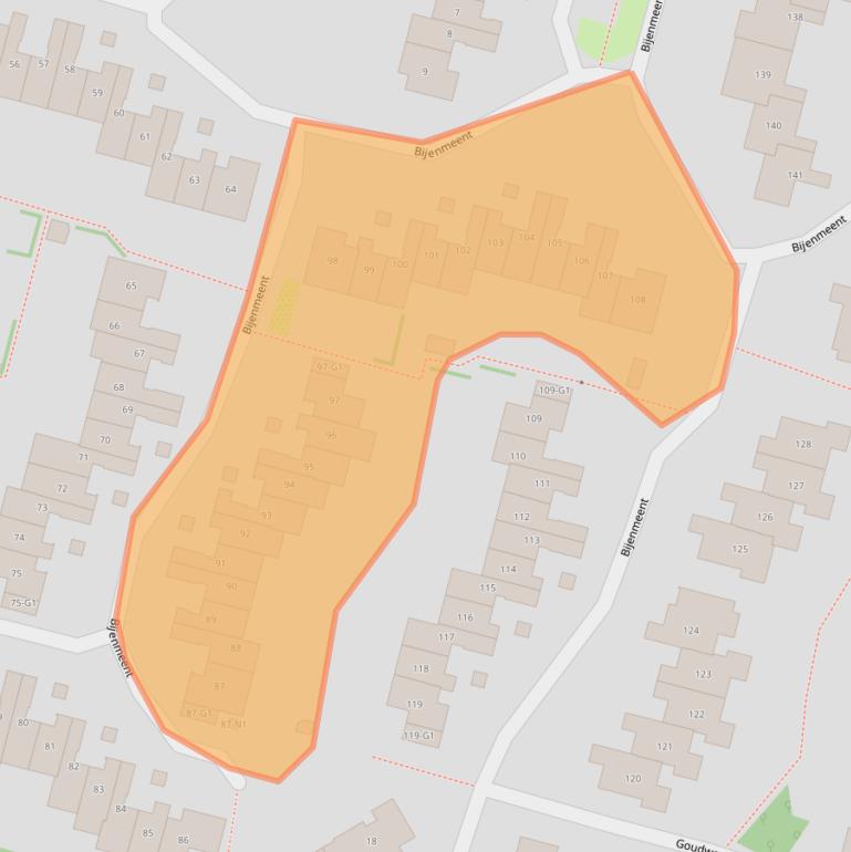 Kaart van postcodegebied 1218GG.