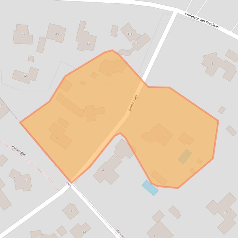 Kaart van postcodegebied 1261CV.