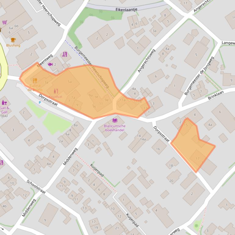 Kaart van postcodegebied 1261ES.