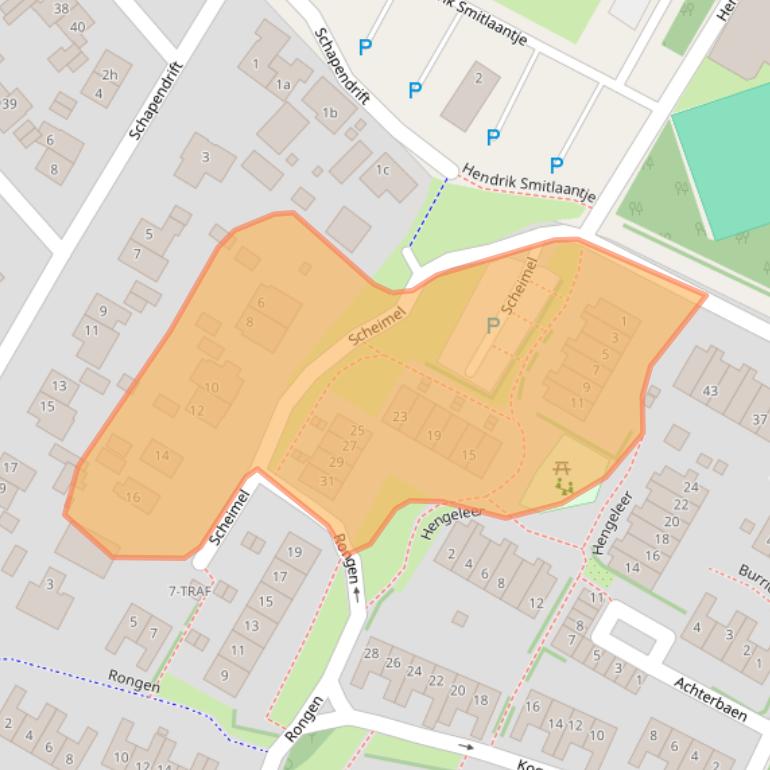 Kaart van postcodegebied 1261VD.