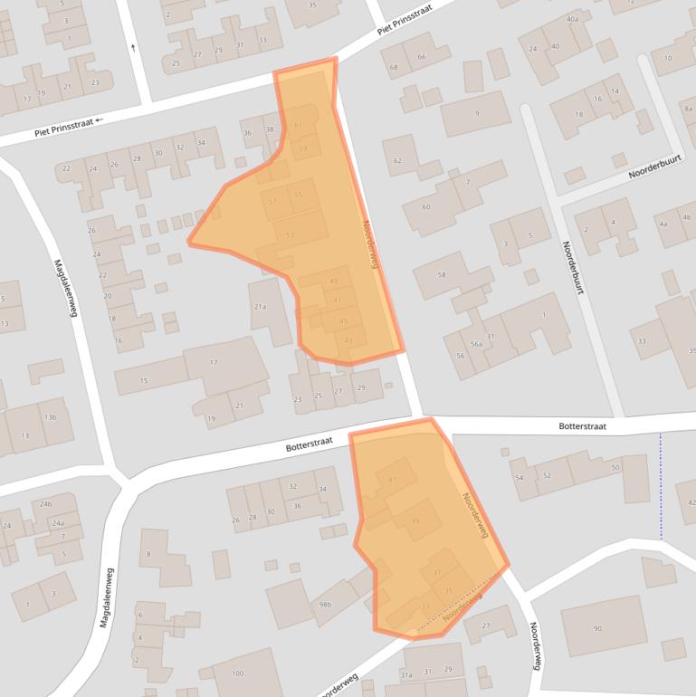 Kaart van postcodegebied 1271VL.