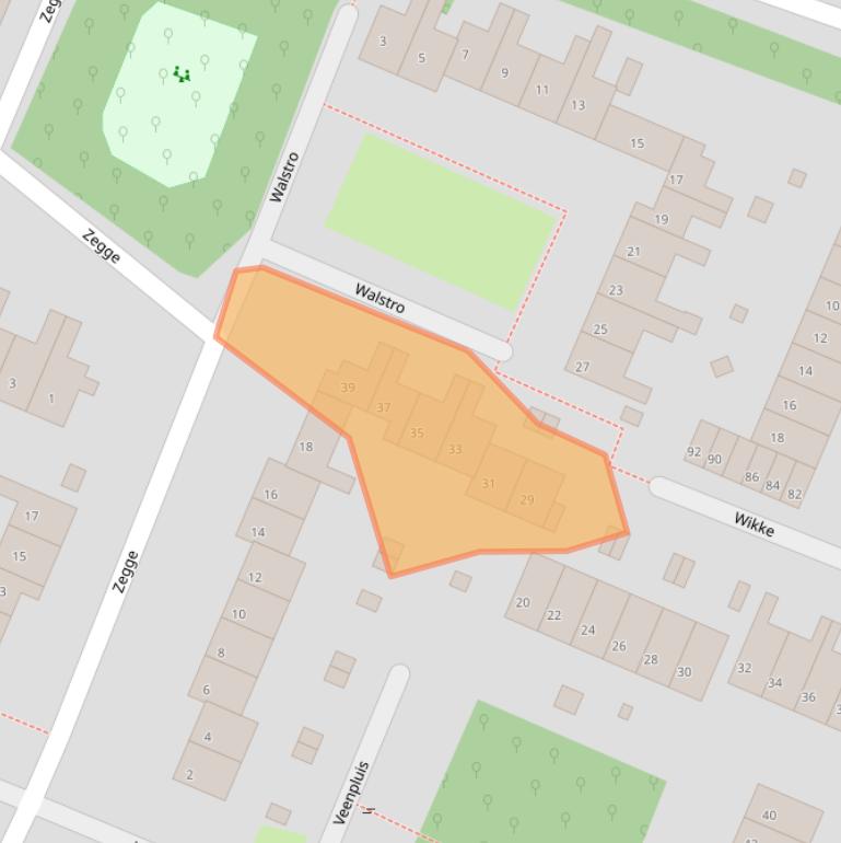 Kaart van postcodegebied 1273BH.