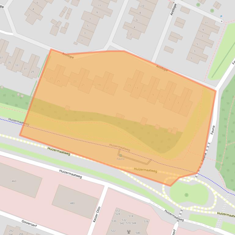 Kaart van postcodegebied 1273GA.